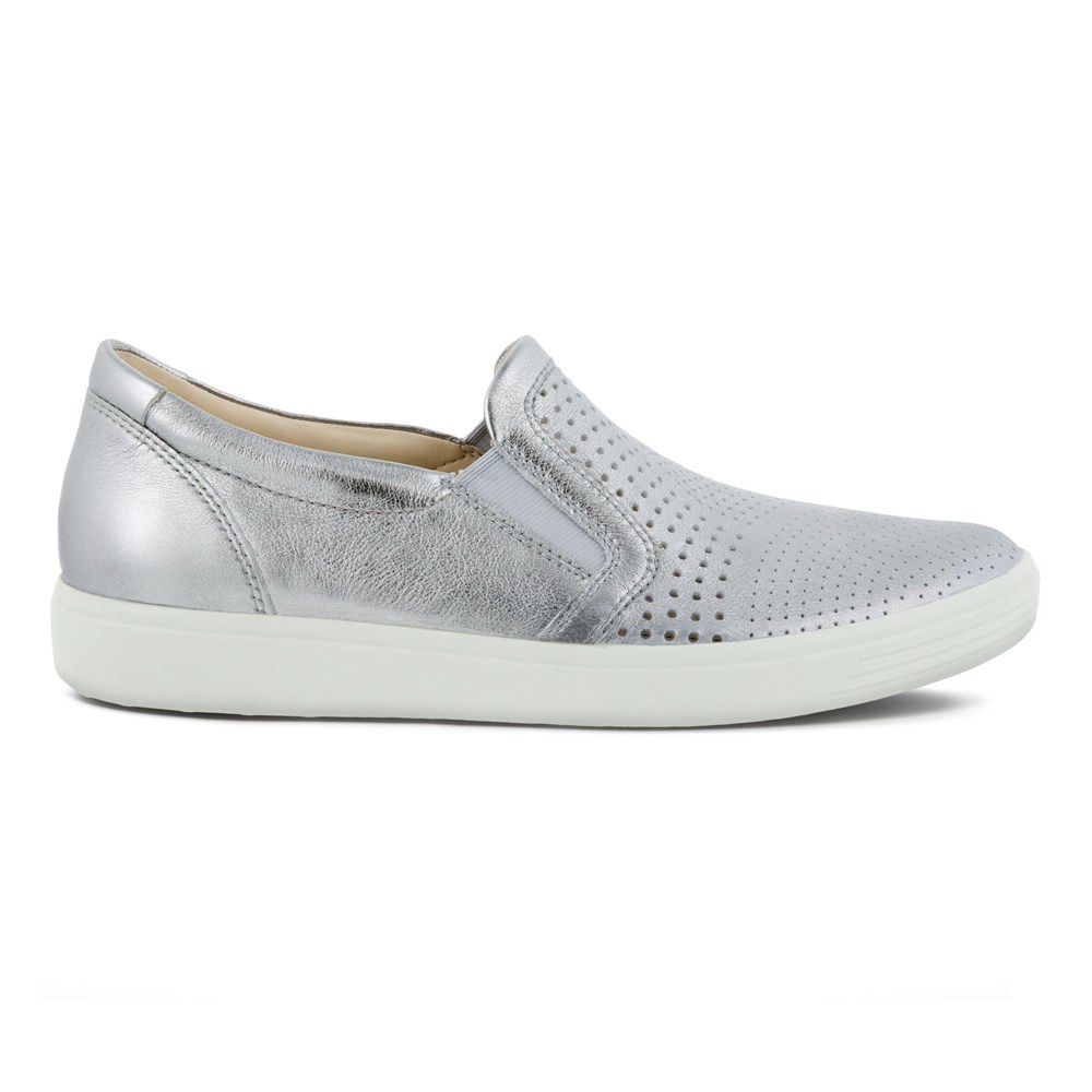 ECCO Womens Slip-On Silver - Soft 7 - SPR-602597